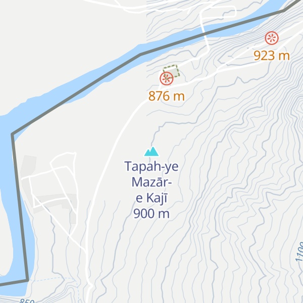 Map of Tapah-ye Mazār-e Kajī