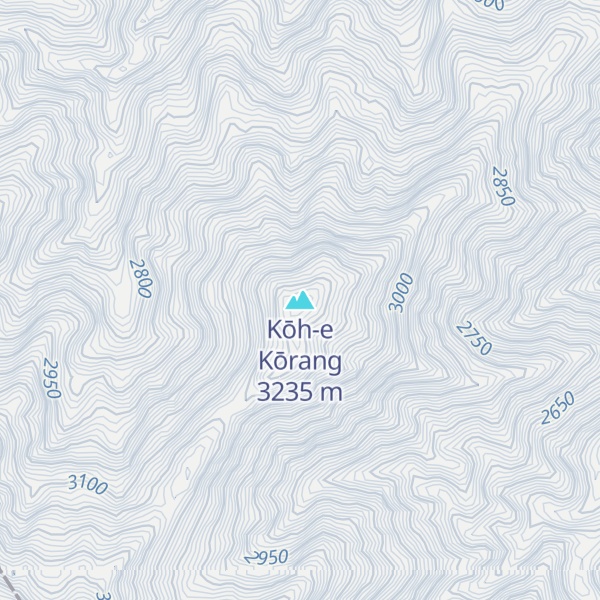 Map of Kōh-e Kōrang