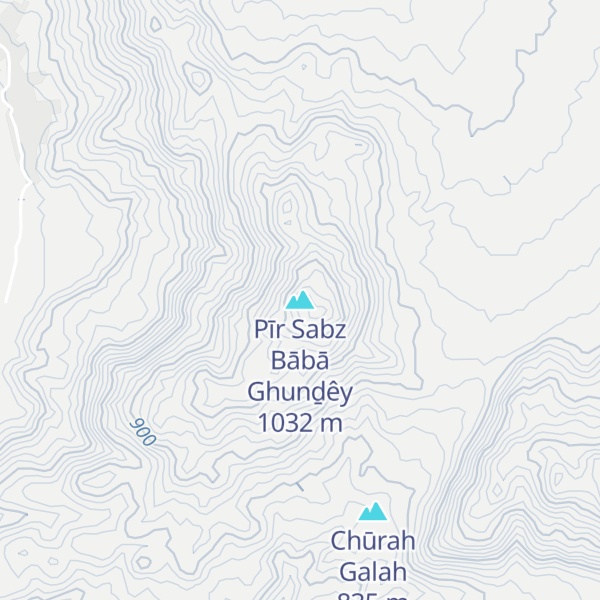 Map of Pīr Sabz Bābā Ghunḏêy