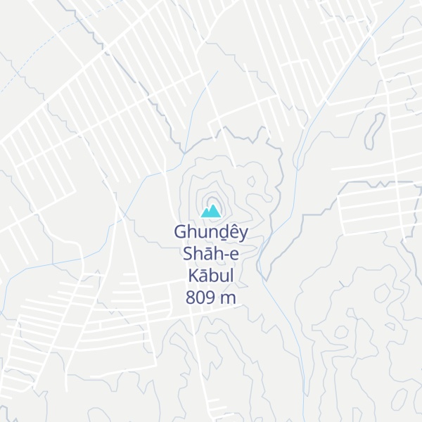 Map of Ghunḏêy Shāh-e Kābul
