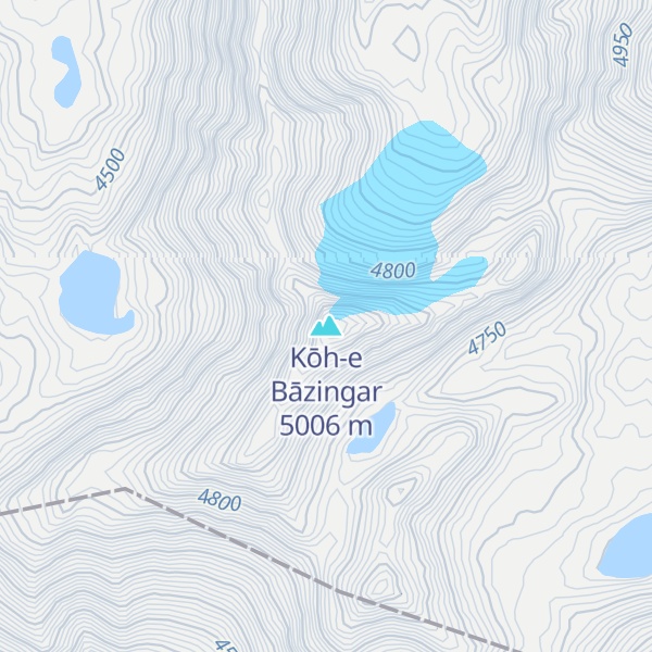 Map of Kōh-e Bāzingar
