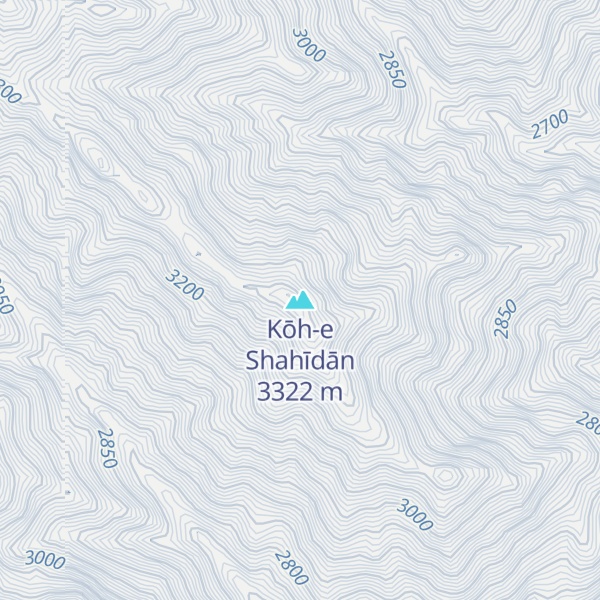 Map of Kōh-e Shahīdān