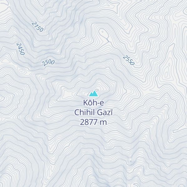 Map of Kōh-e Chihil Gazī