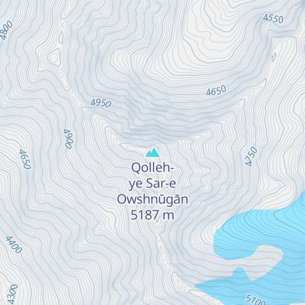 Map of Qolleh-ye Sar-e Owshnūgān