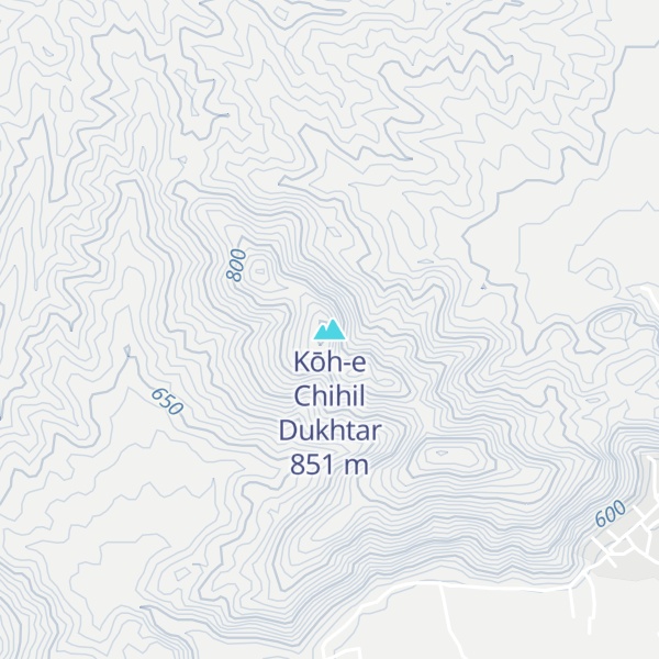 Map of Kōh-e Chihil Dukhtar