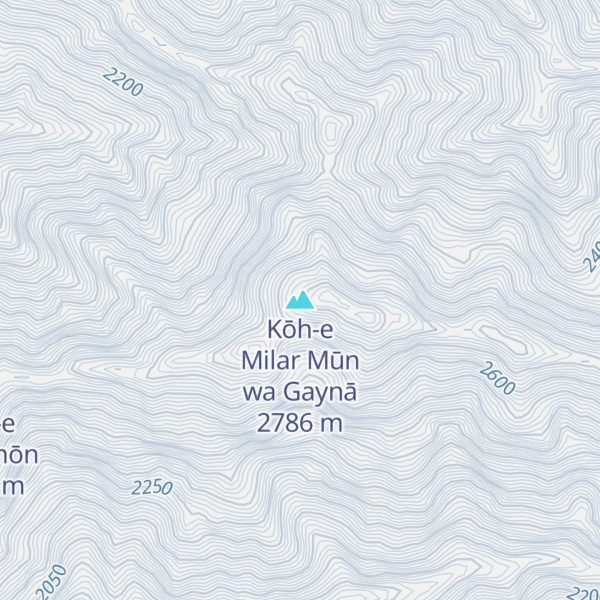 Map of Kōh-e Milar Mūn wa Gaynā