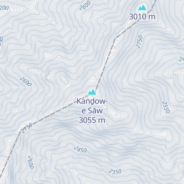 Map of Kanḏow-e Sāw