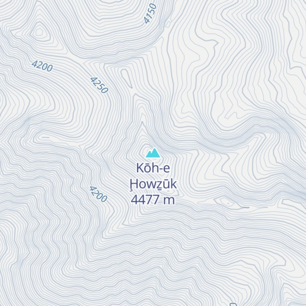 Map of Kōh-e Ḩowẕūk