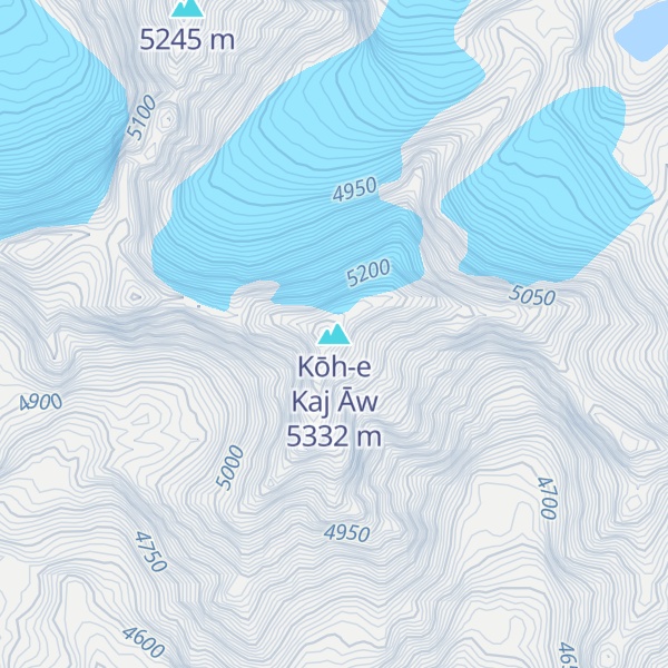 Map of Kōh-e Kaj Āw