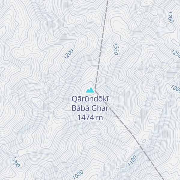 Map of Qārūndōkī Bābā Ghar