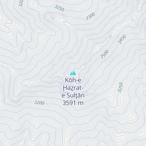 Map of Kōh-e Ḩaẕrat-e Sulţān