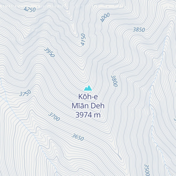 Map of Kōh-e Mīān Deh