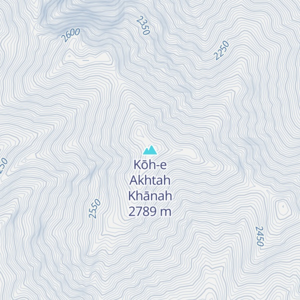 Map of Kōh-e Akhtah Khānah
