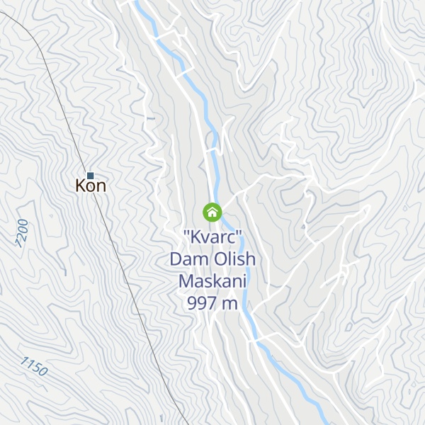 Map of "Kvarc" Dam Olish Maskani