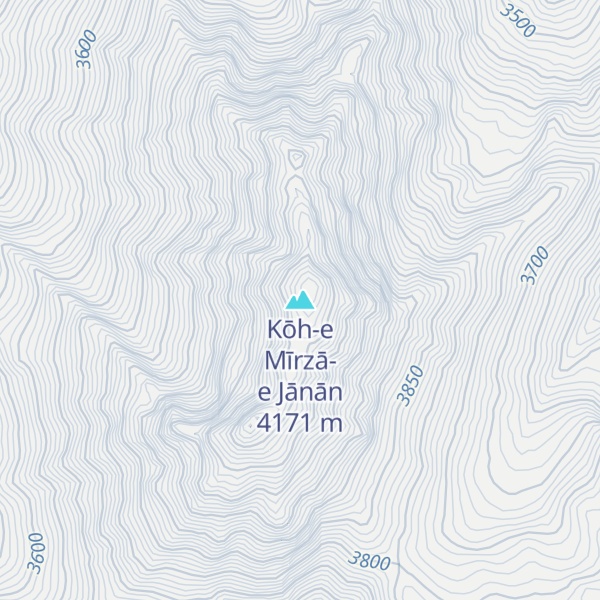 Map of Kōh-e Mīrzā-e Jānān