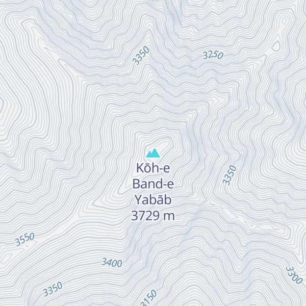 Map of Kōh-e Band-e Yabāb