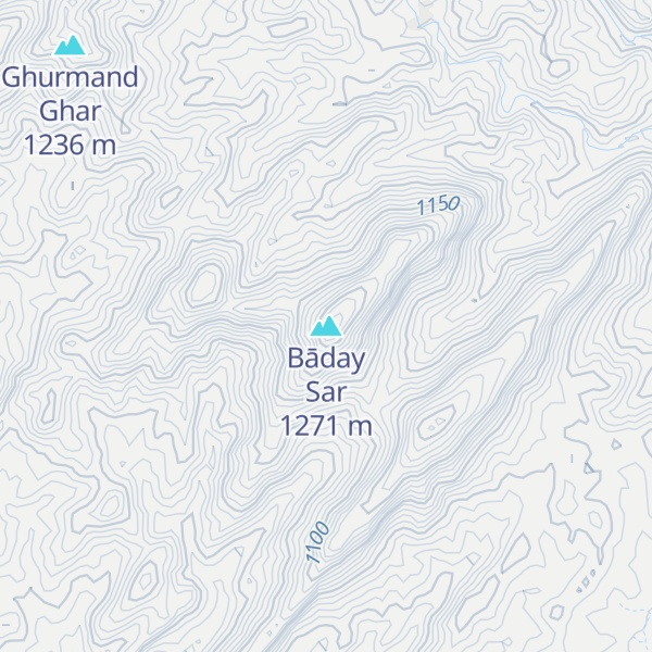 Map of Bāday Sar