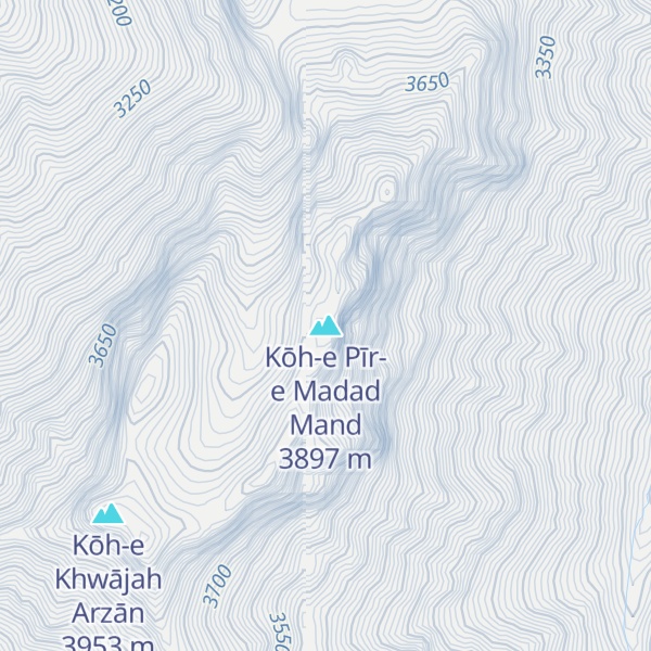 Map of Kōh-e Pīr-e Madad Mand