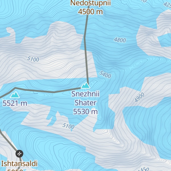 Map of Snezhnii Shater