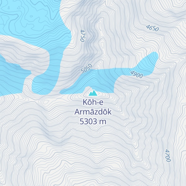 Map of Kōh-e Armāzdōk