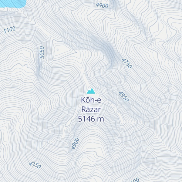 Map of Kōh-e Rāzar