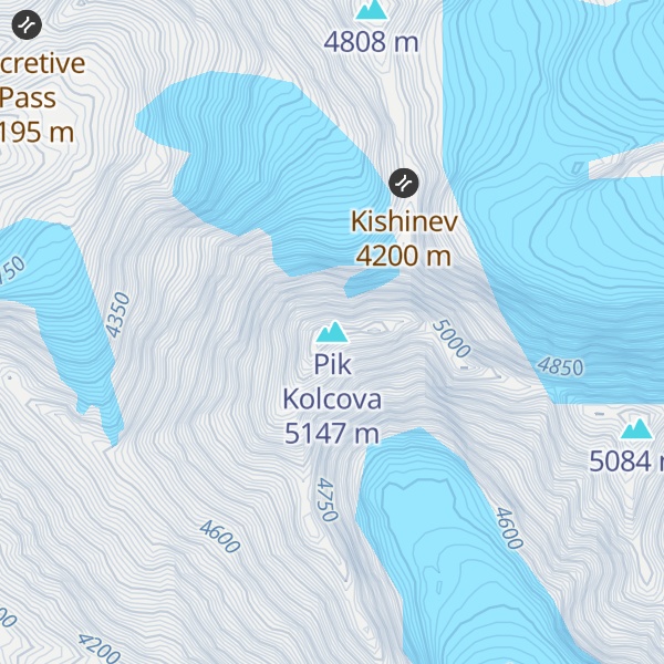 Map of Pik Kolcova