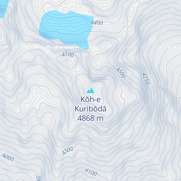 Map of Kōh-e Kuribōdā