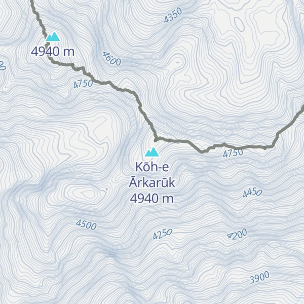 Map of Kōh-e Ārkarūk