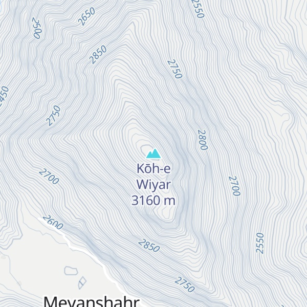 Map of Kōh-e Wiyar