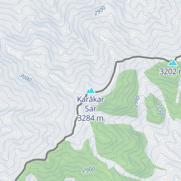 Map of Karākar Sar