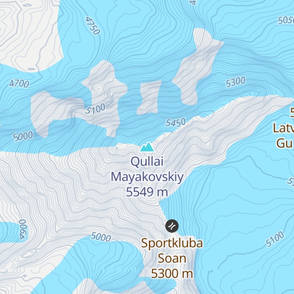 Map of Qullai Mayakovskiy