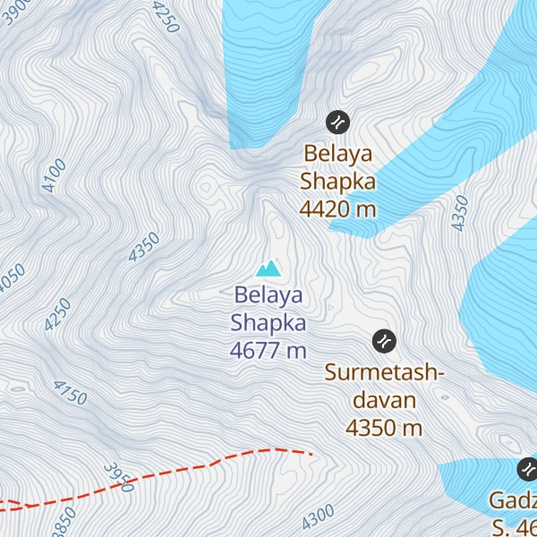 Map of Belaya Shapka