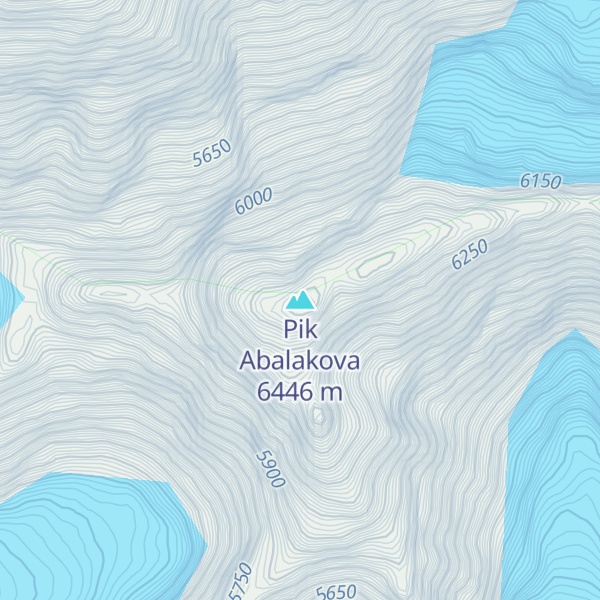 Map of Pik Abalakova