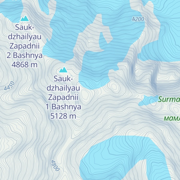 Map of Sauk-dzhailyau Centralnii