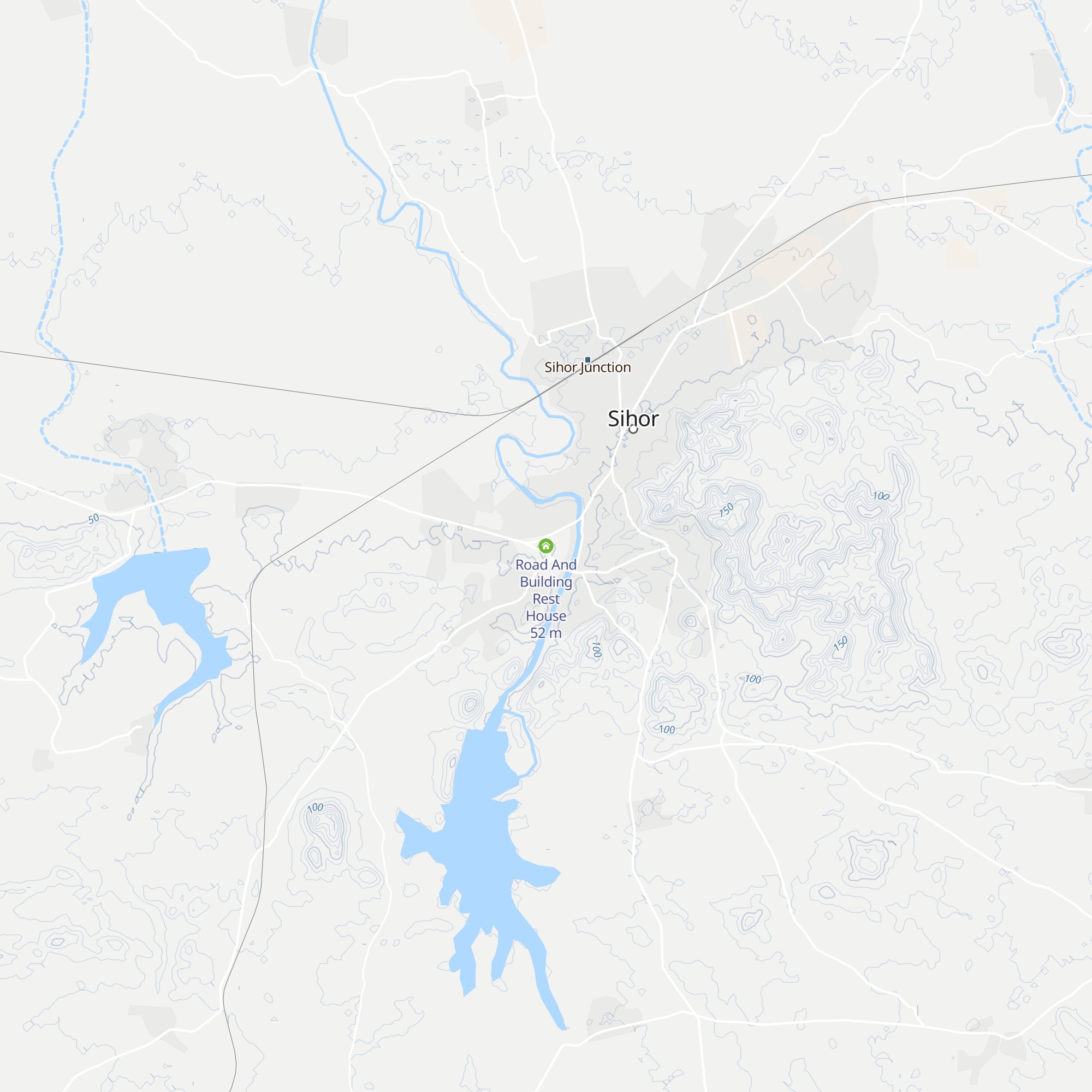 Road And Building Rest House map