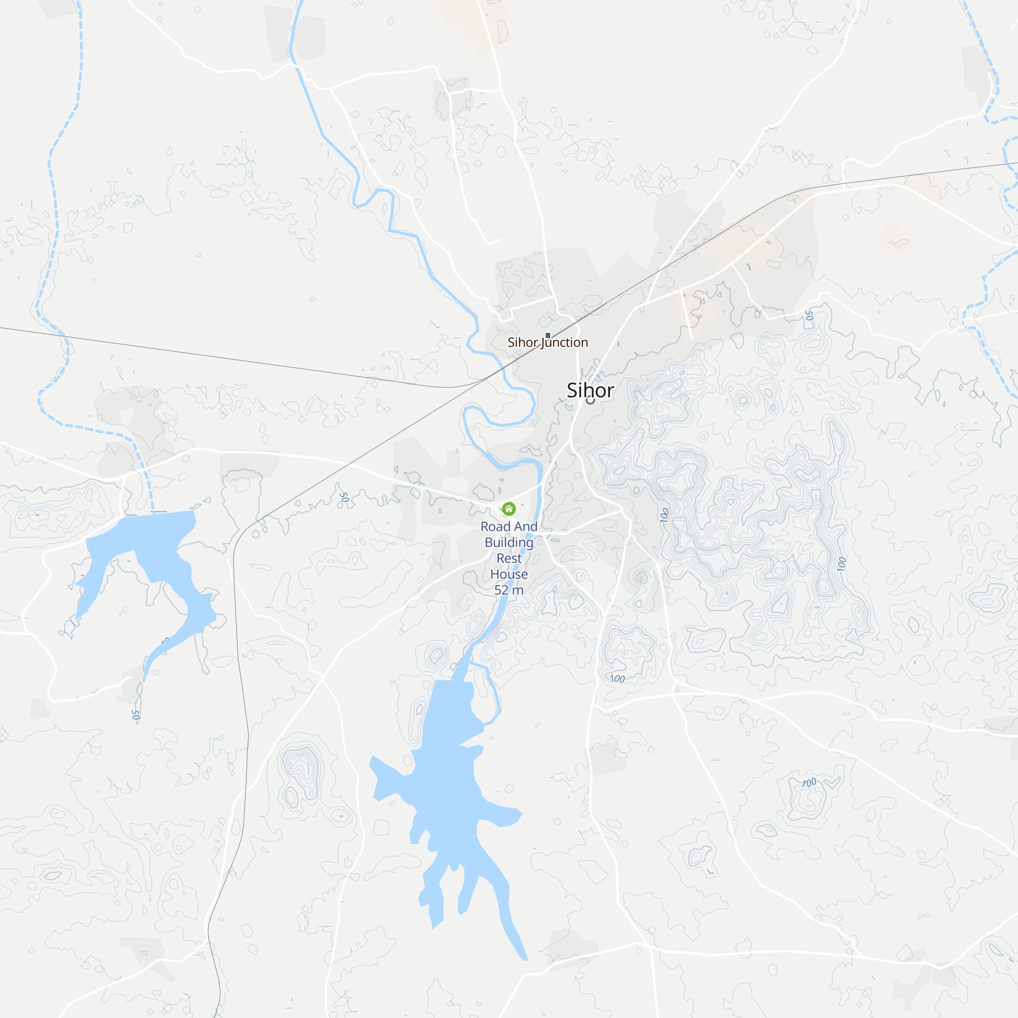 Road And Building Rest House map