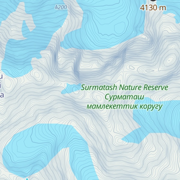 Map of Sauk-dzhailyau Belii