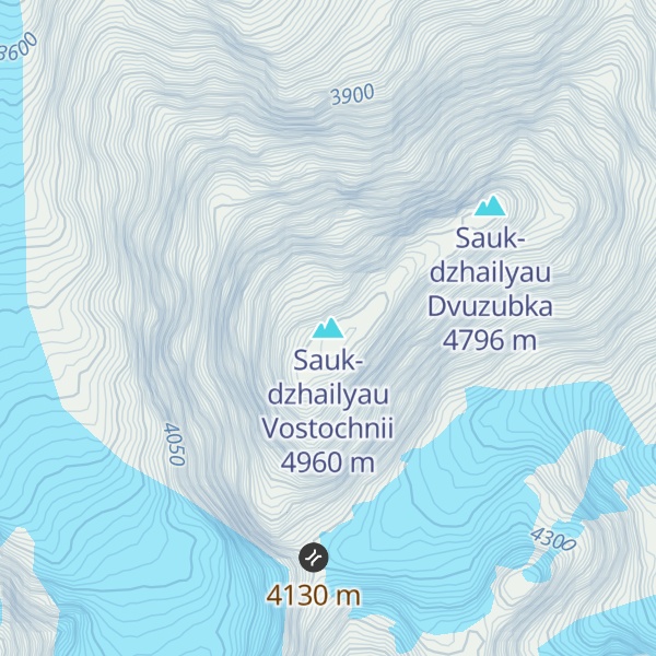 Map of Sauk-dzhailyau Vostochnii