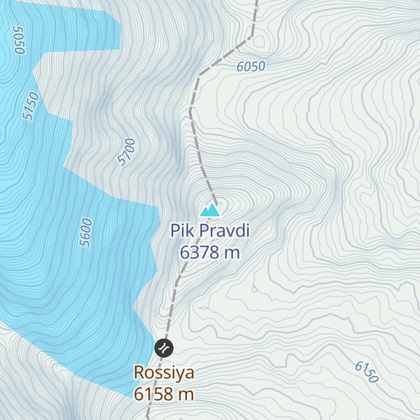 Map of Pik Pravdi