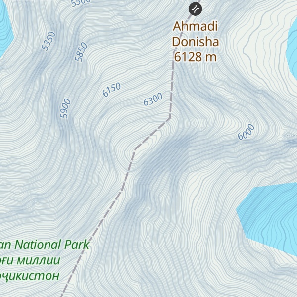Map of Pik Klari Cetkin