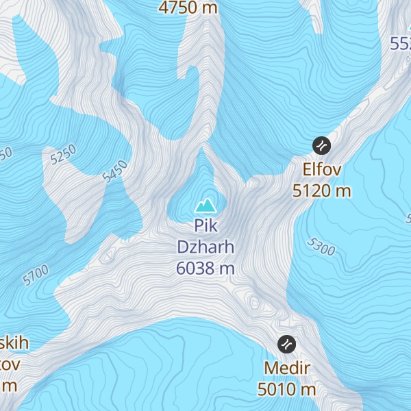 Map of Pik Dzharh