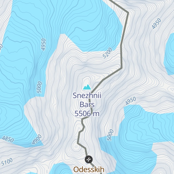 Map of Snezhnii Bars