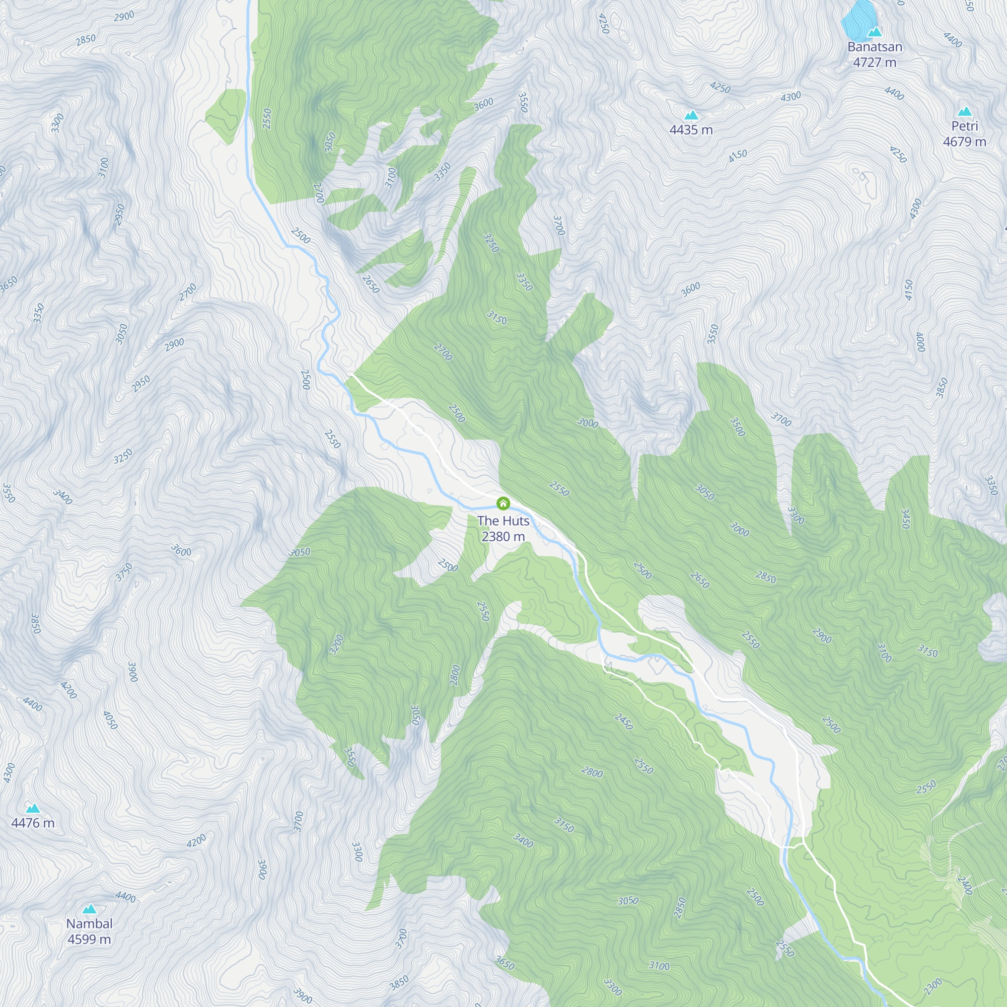 The Huts map