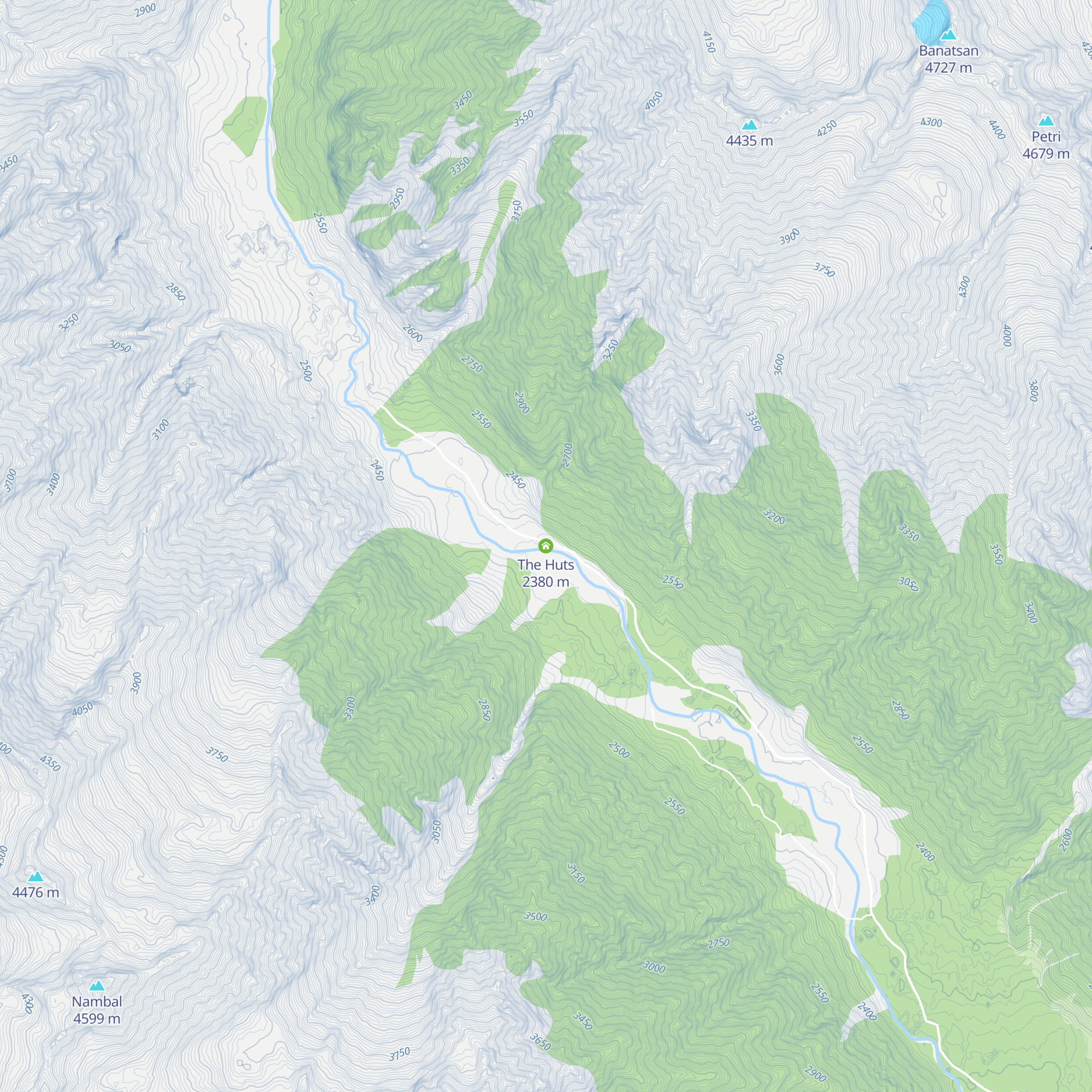 The Huts map