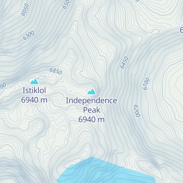 Map of Independence Peak