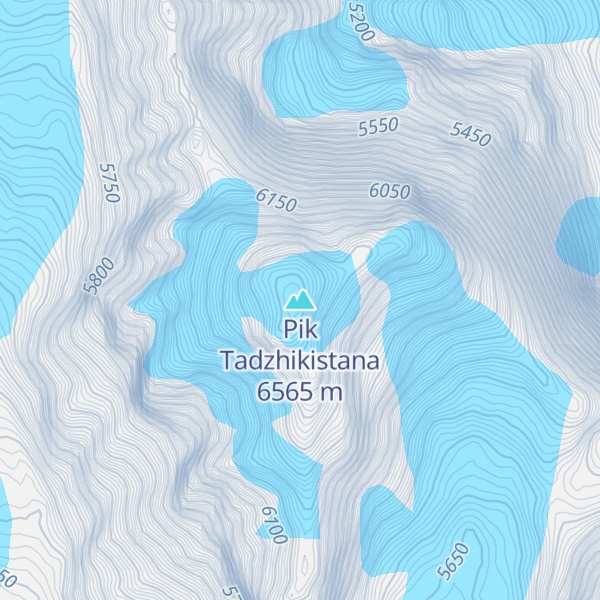 Map of Pik Tadzhikistana