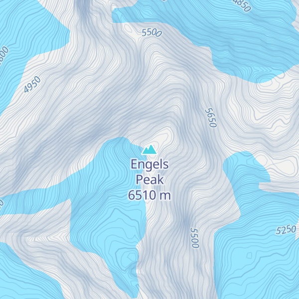 Map of Engels Peak