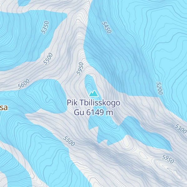 Map of Pik Tbilisskogo Gu