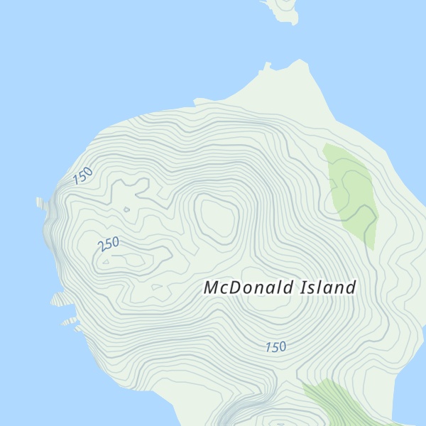 Map of McDonald Island Volcano