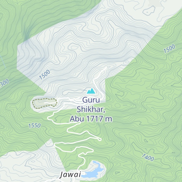 Map of Guru Shikhar, Abu